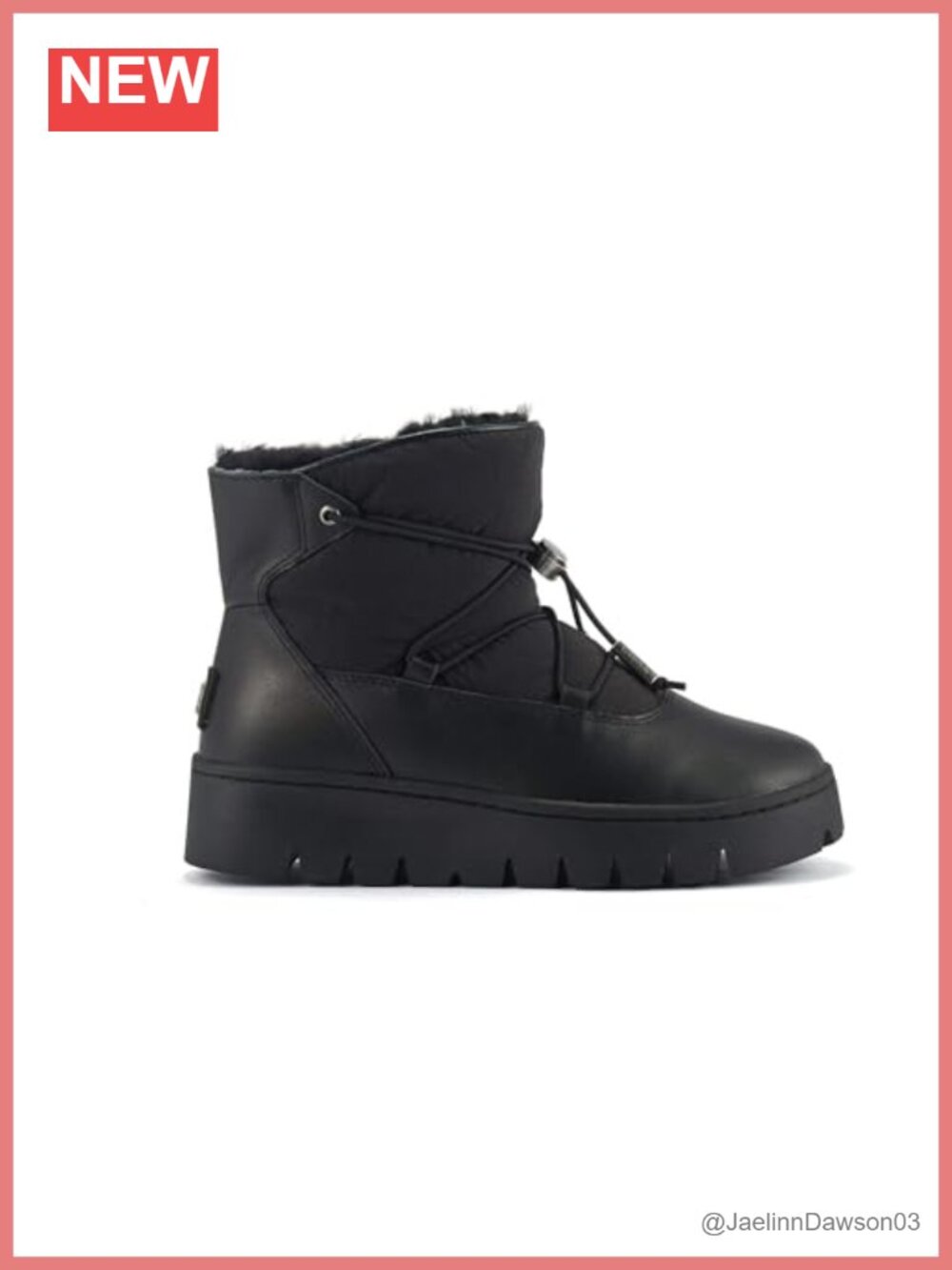 Mid-Calf Snow Boots, Suede Leather Shearling, Slip-On, Calf High